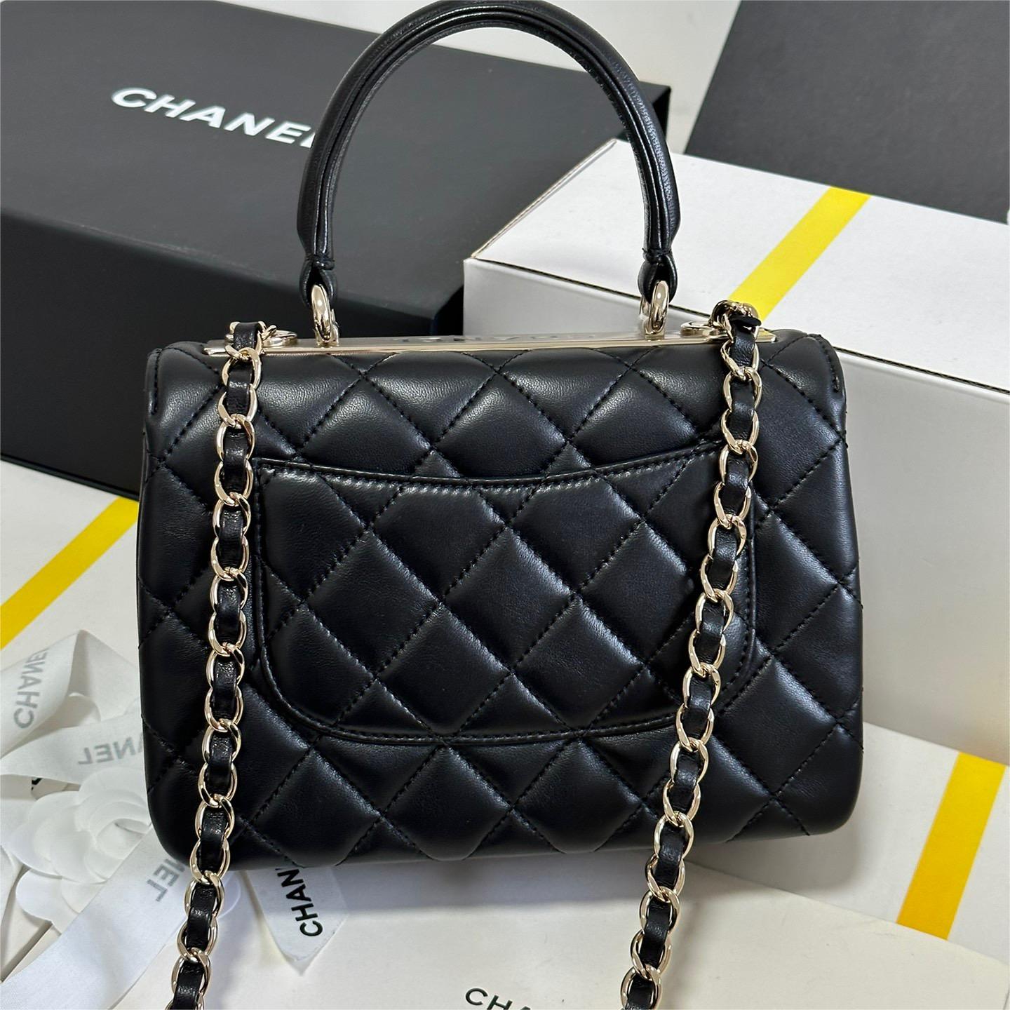 Chanel-24c Trendycc Black Gold Mini bag