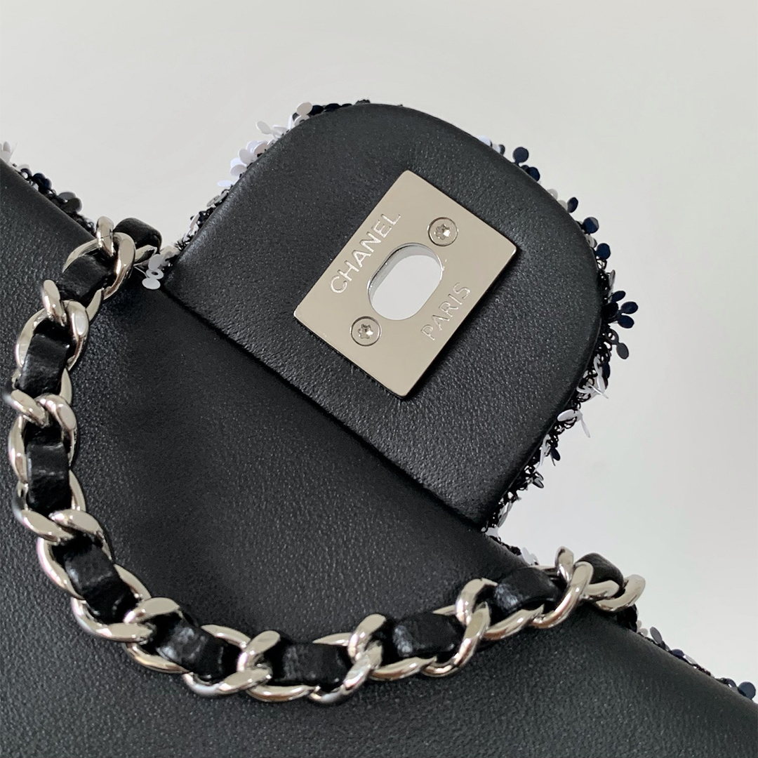 Chanel-Mini cf-Thousand bird grid sequins