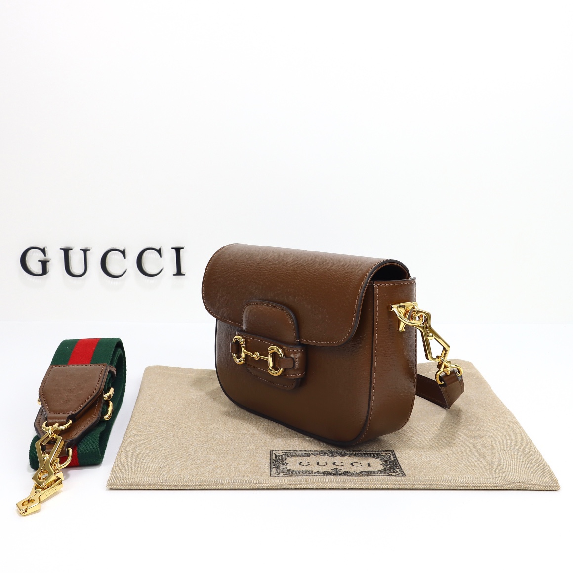 Gucci-1955 Horsebit Bag with Buckle and Saddle