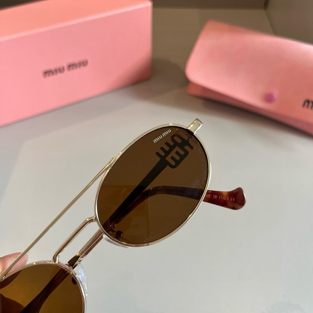 MiuMiu-2024 New Retro Metal Small Frame Sunglasses