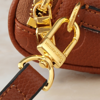 LV-Embossed Soft Grain Cowhide Mini Handbag