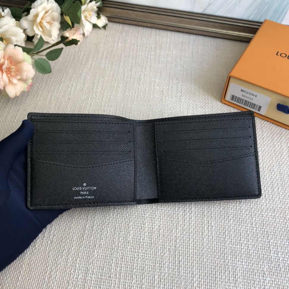 LOUIS VUITTON- Multiple Classic Monogram Full Print Cow Leather Wallet