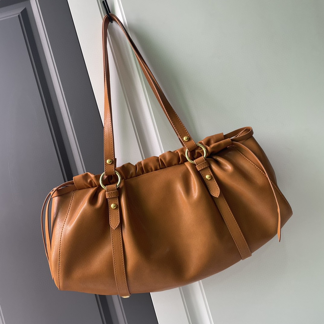 MIU MIU-Retro Underarm Dumpling Bun Motorcycle Bun