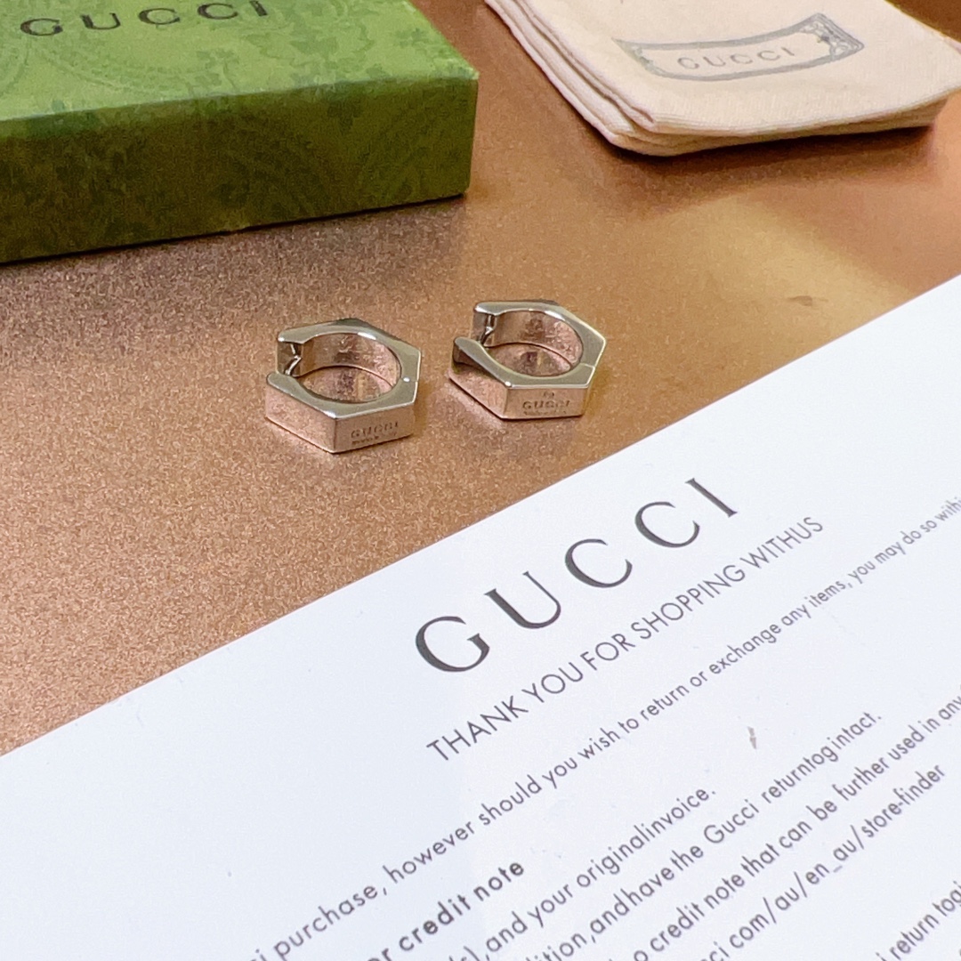 GUCCI-Anger Forest series double G earrings
