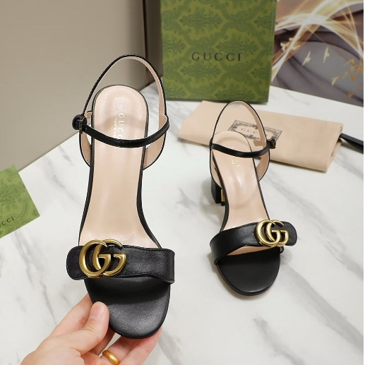 Gucci-Classic One Belt Thick Heel Sandals