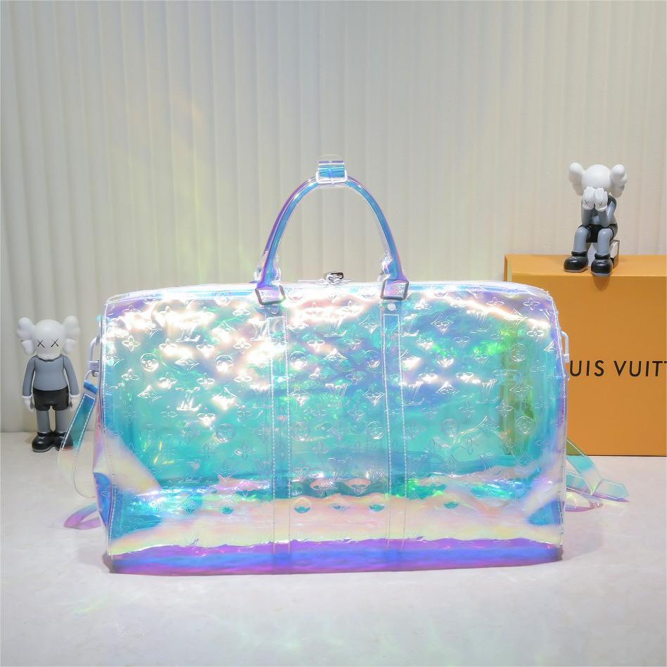 LV-Keep all 50 transparent colorful travel bags