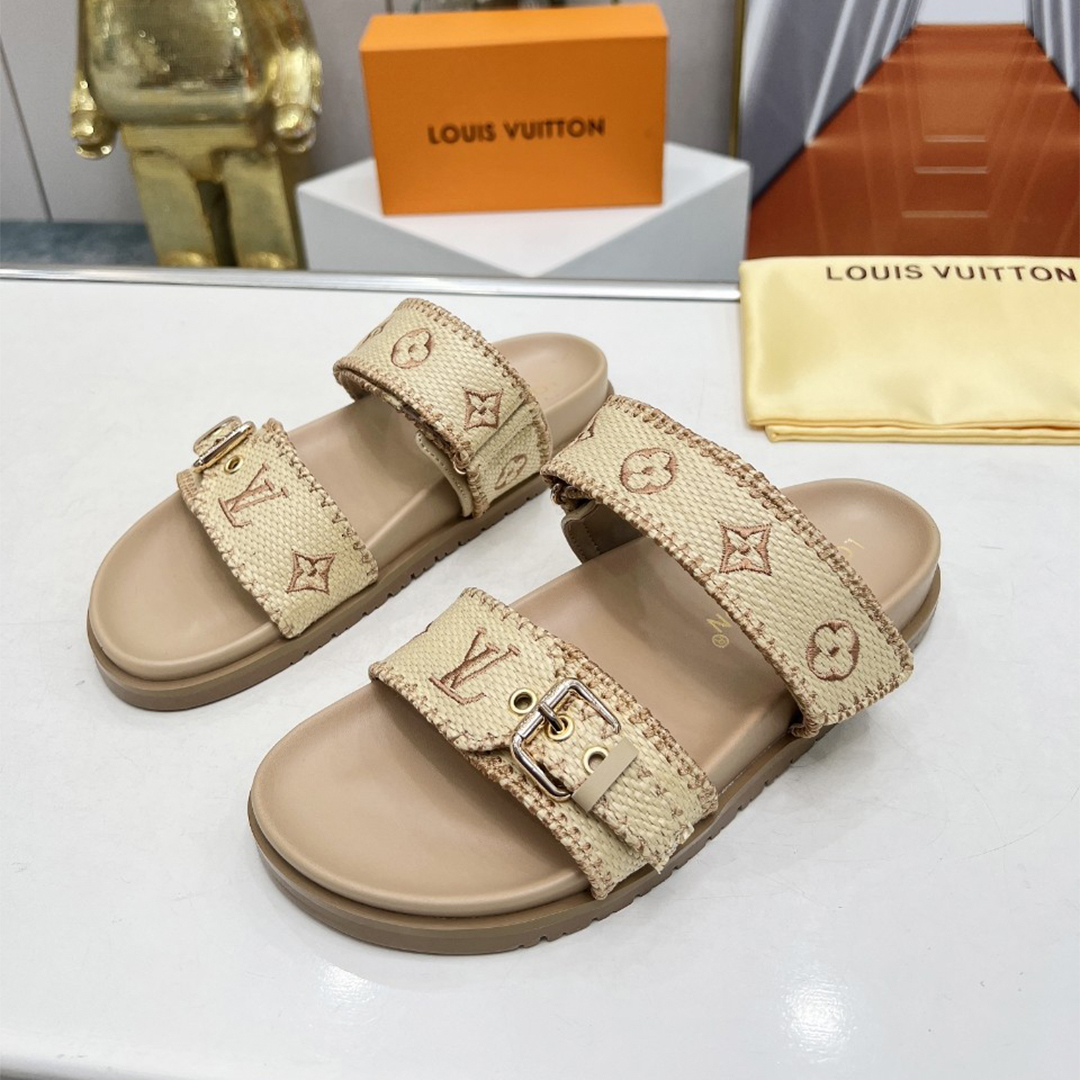 LV-Knitted Embroidered Slippers