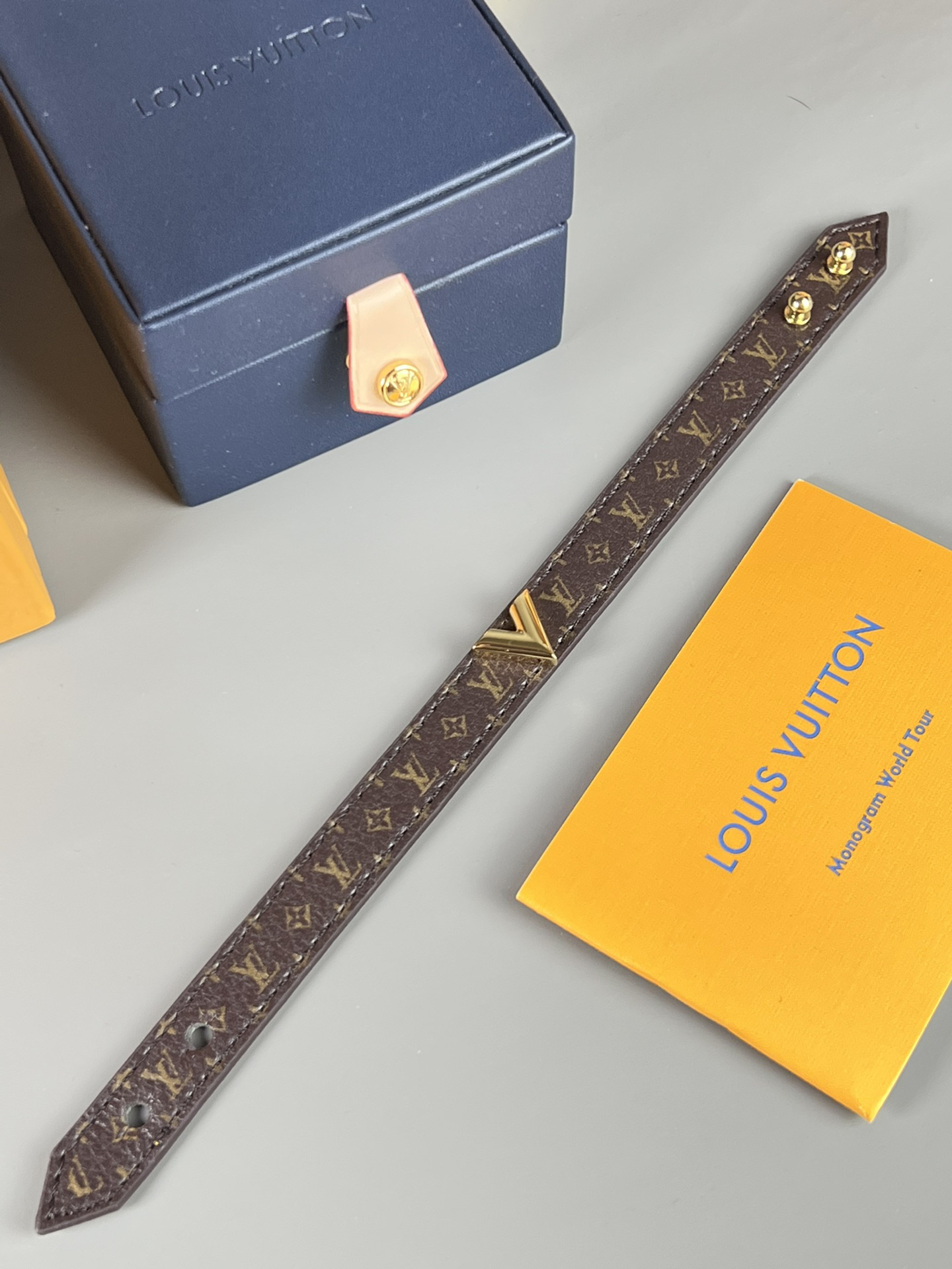 LV Armband braun Gold