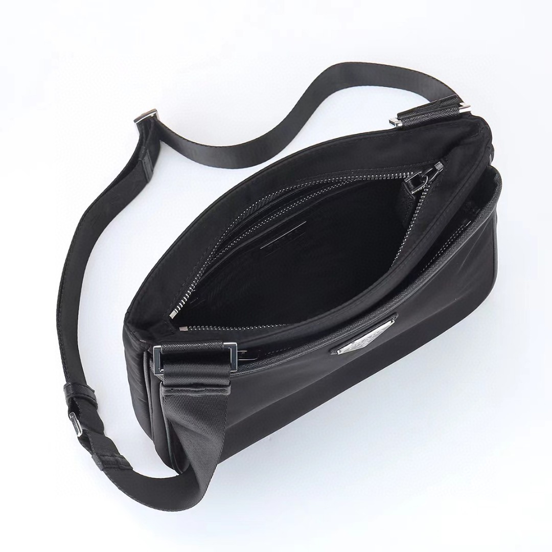 Prada-Waterproof fabric shoulder bag crossbody bag