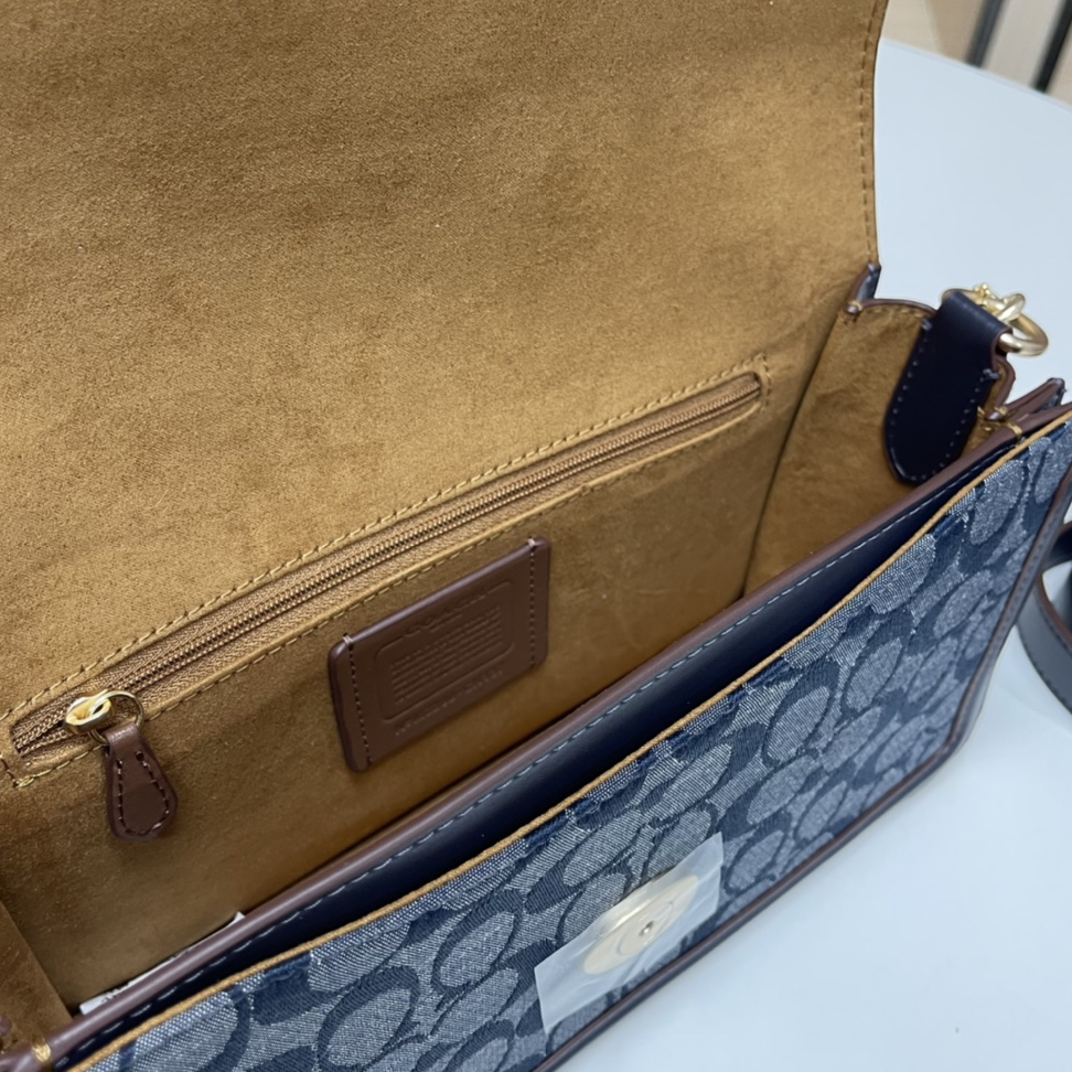 COACH - Morgan 27 Leather with Fabric Underarm Bag Handbag Shoulder Bag