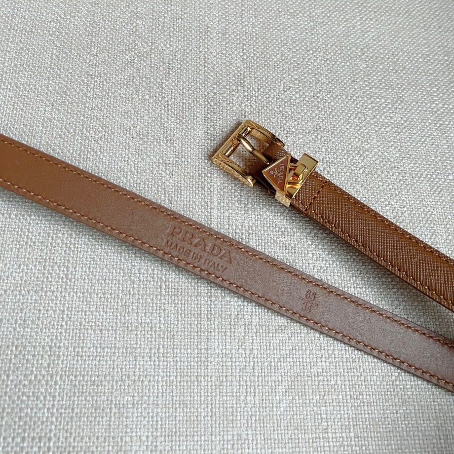 PRADA - Triangle Metal Micro Label Women's Belt