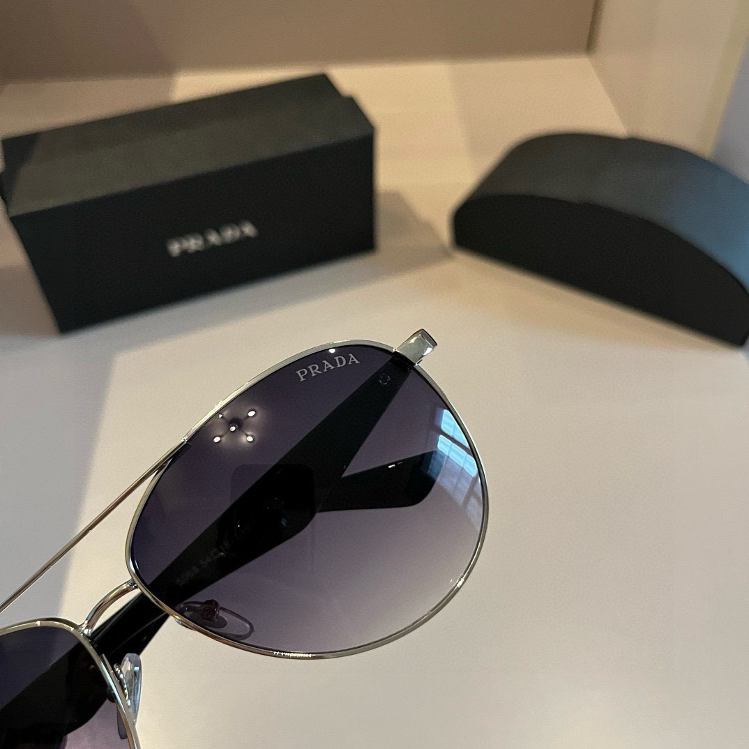 Prada-Men's Small Round Frame Sun Sunglasses