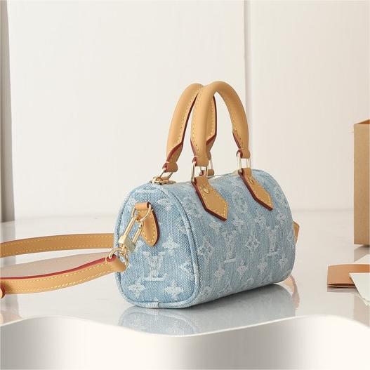 LV-Nano Speedy Light Denim Handbag