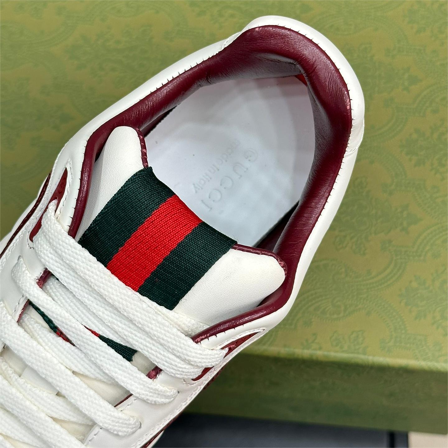 Gucci-Red Web's New Board Shoes