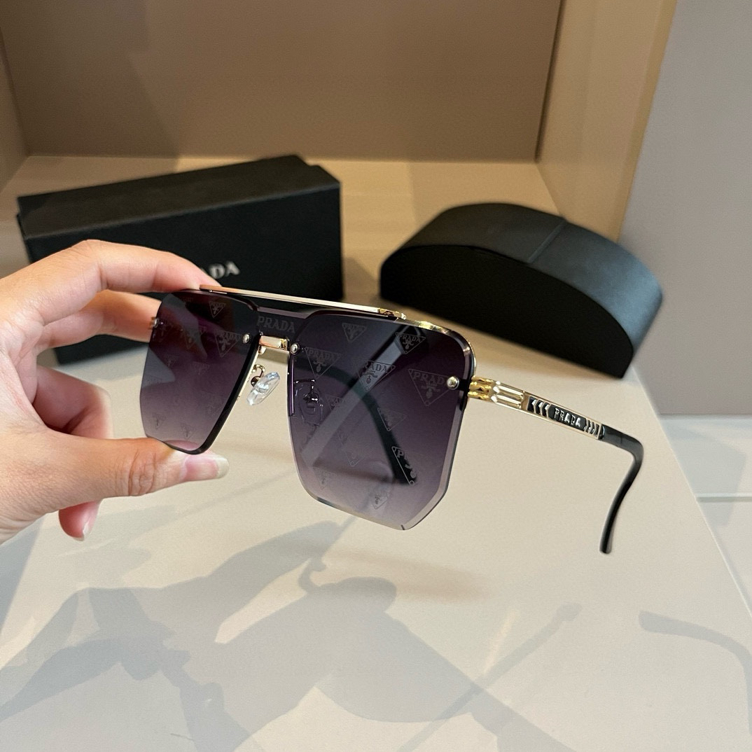 Prada-unisex large square polarized sunglasses