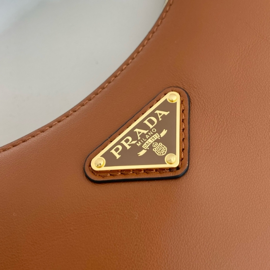 Prada-Moon Shoulder Strap Leather Handbag