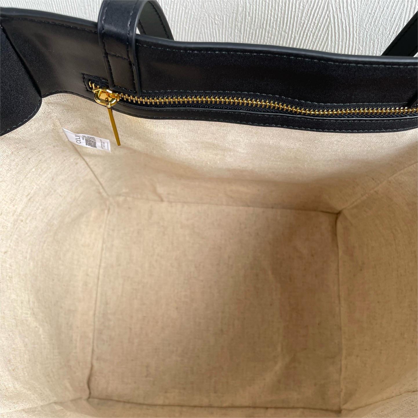 Celine-Summer canvas bag cabas