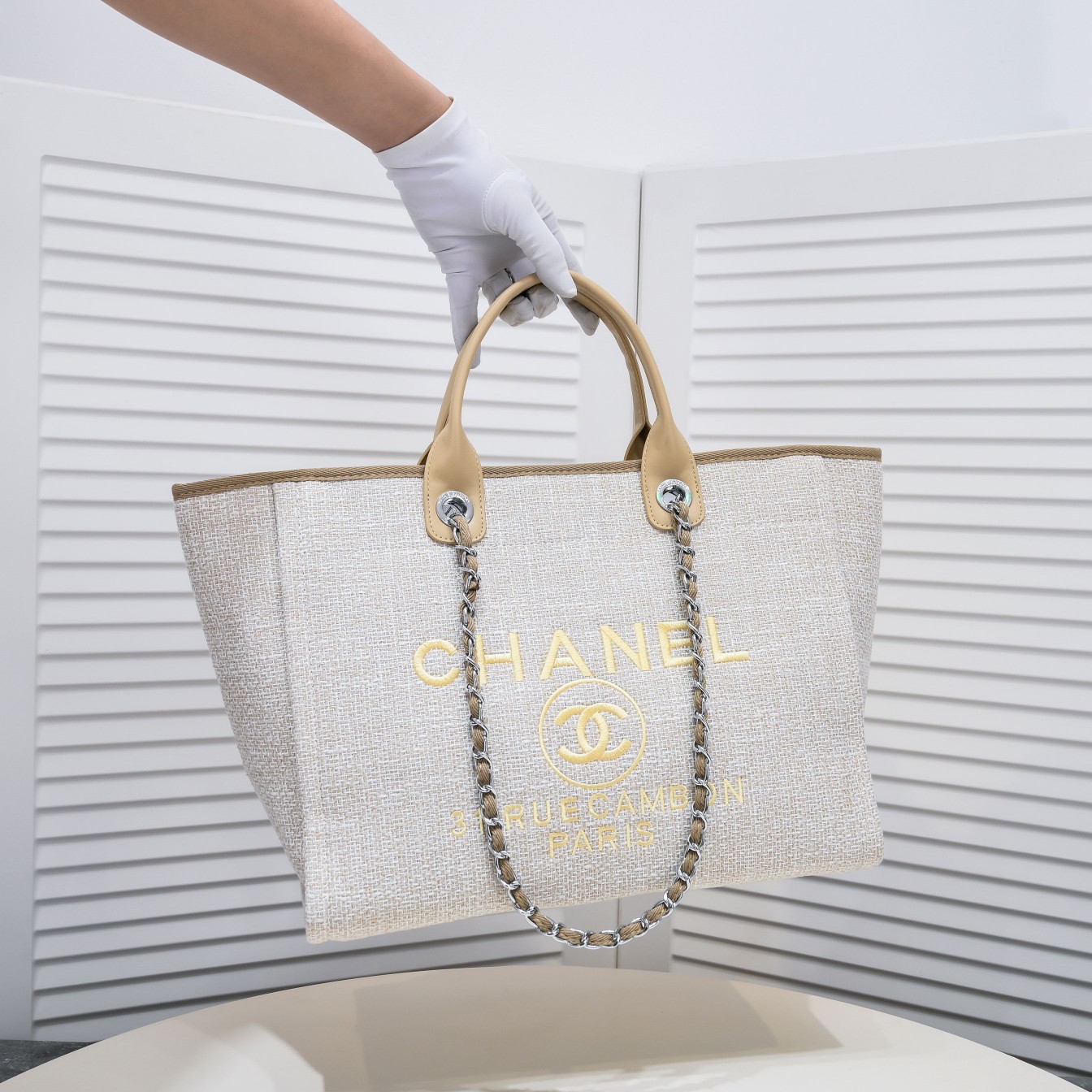 Chanel-Greek Embroidered Beach Bag