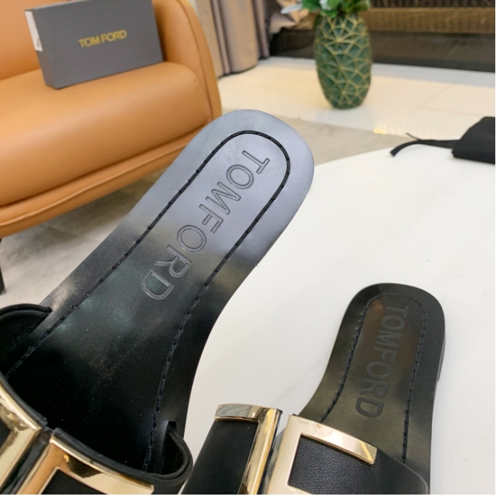 Tomford-Flat bottomed lazy slippers