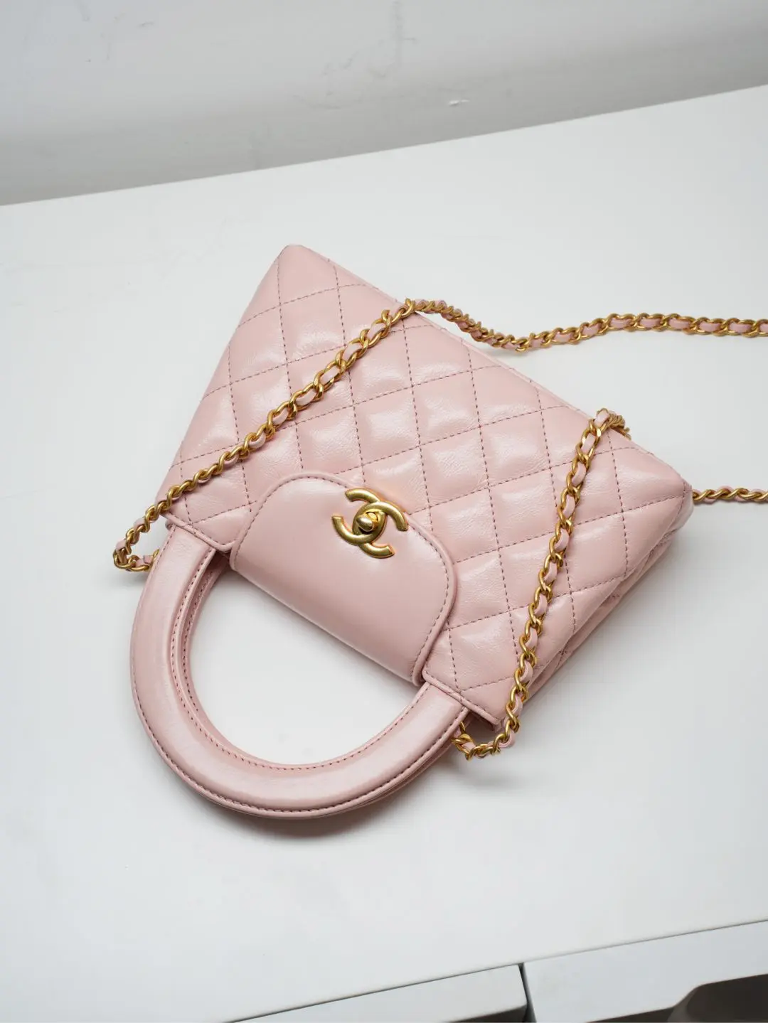 Chanel 23k Kelly shopper oil wax pink