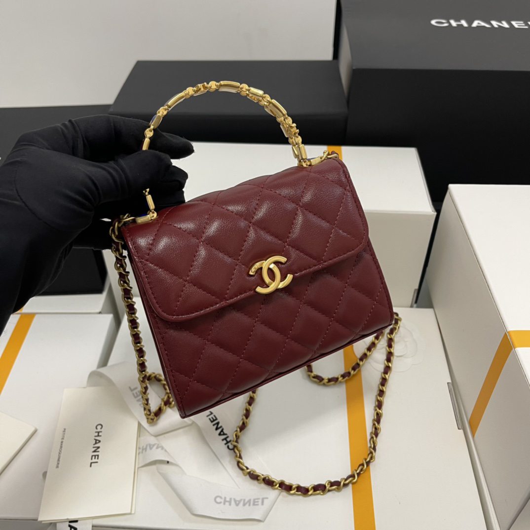 Chanel-Kelly Enamel Chain Bag