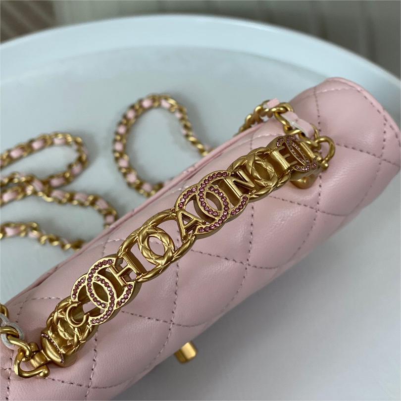 Chanel-Mini pink hood bag with handle