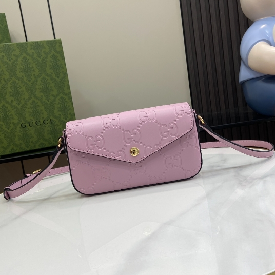 GUCCI-Ultra Mini Light Purple Leather Shoulder Backpack