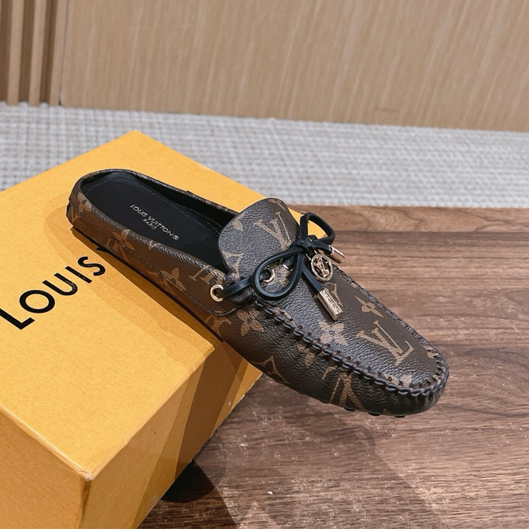 LV-Show style bow bean shoes