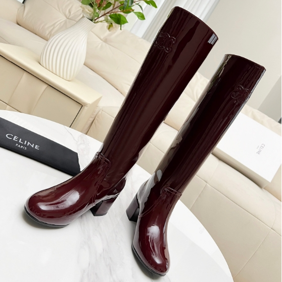 Celine-Autumn and Winter Coarse Heel Sleeve Boots