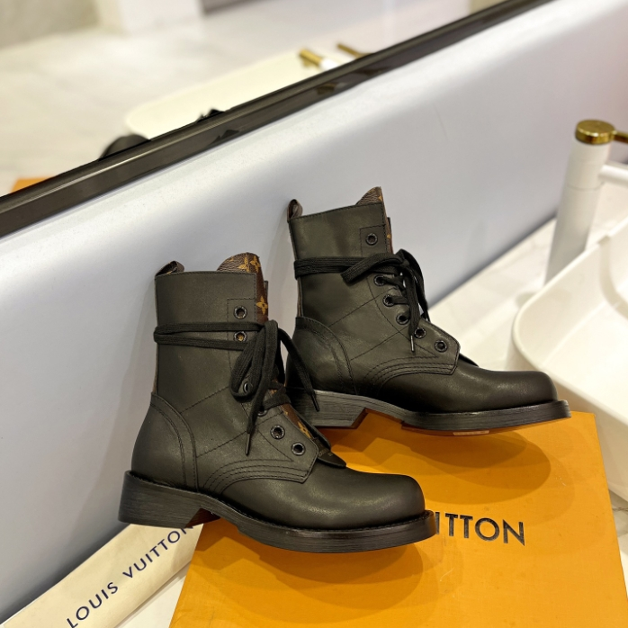 LV-Old Flower Patchwork Martin Boots
