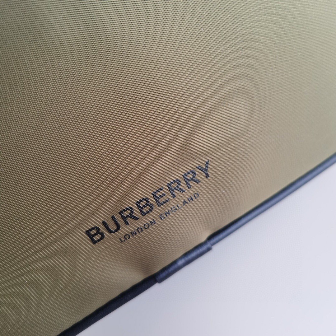 Burberry-Nylon embroidered backpack