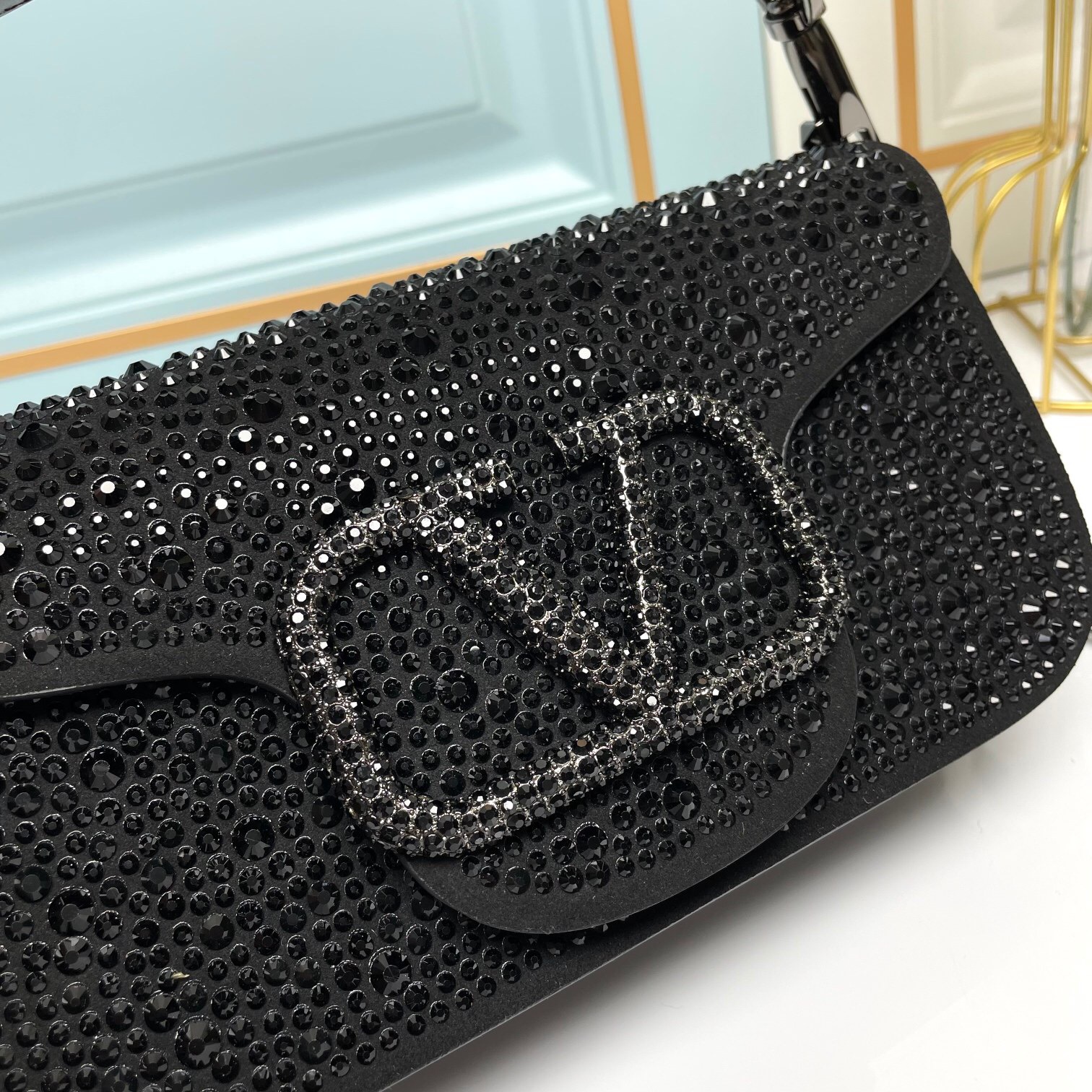 Valentino-Mini locò Crystal Decorative Handbag