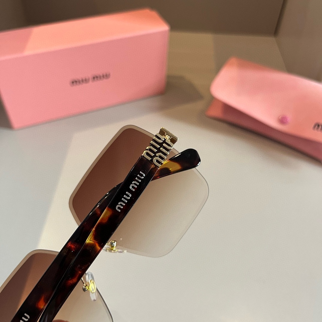 MiuMiu-2024 premium frameless women's sunglasses