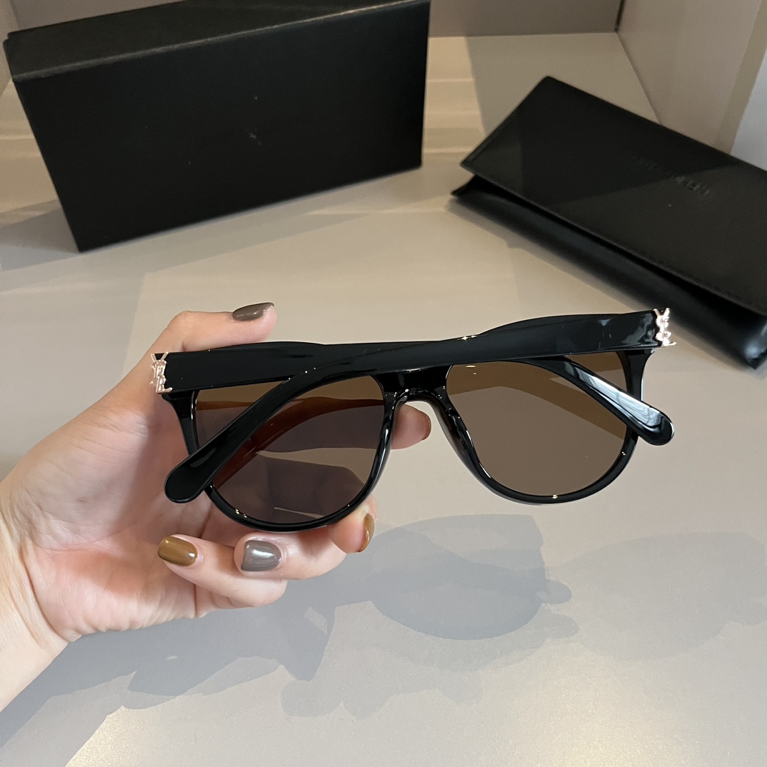 YSL-Women's Round Frame Sunglasses