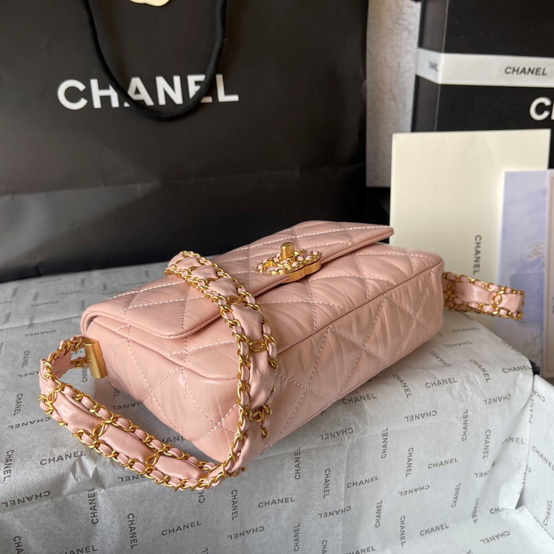 Chanel-Sheepskin Wide Shoulder Strap Shoulder bag