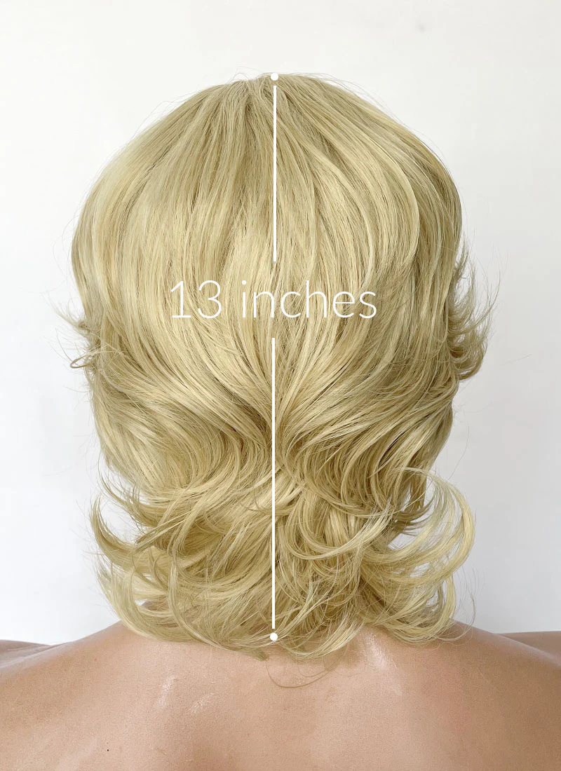 Blonde Wavy Lace Front Synthetic Men's Wig LF6128