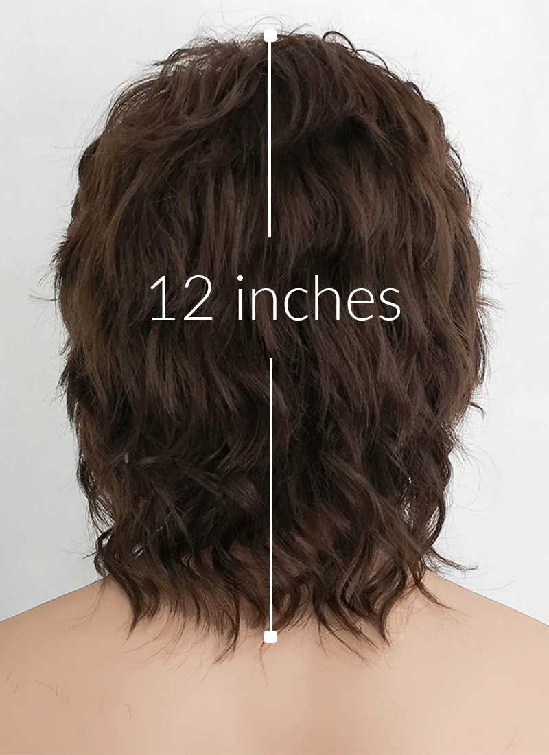 Stranger things Steve Harrington Brunette Wavy Lace Front Synthetic Men's Wig LF407A