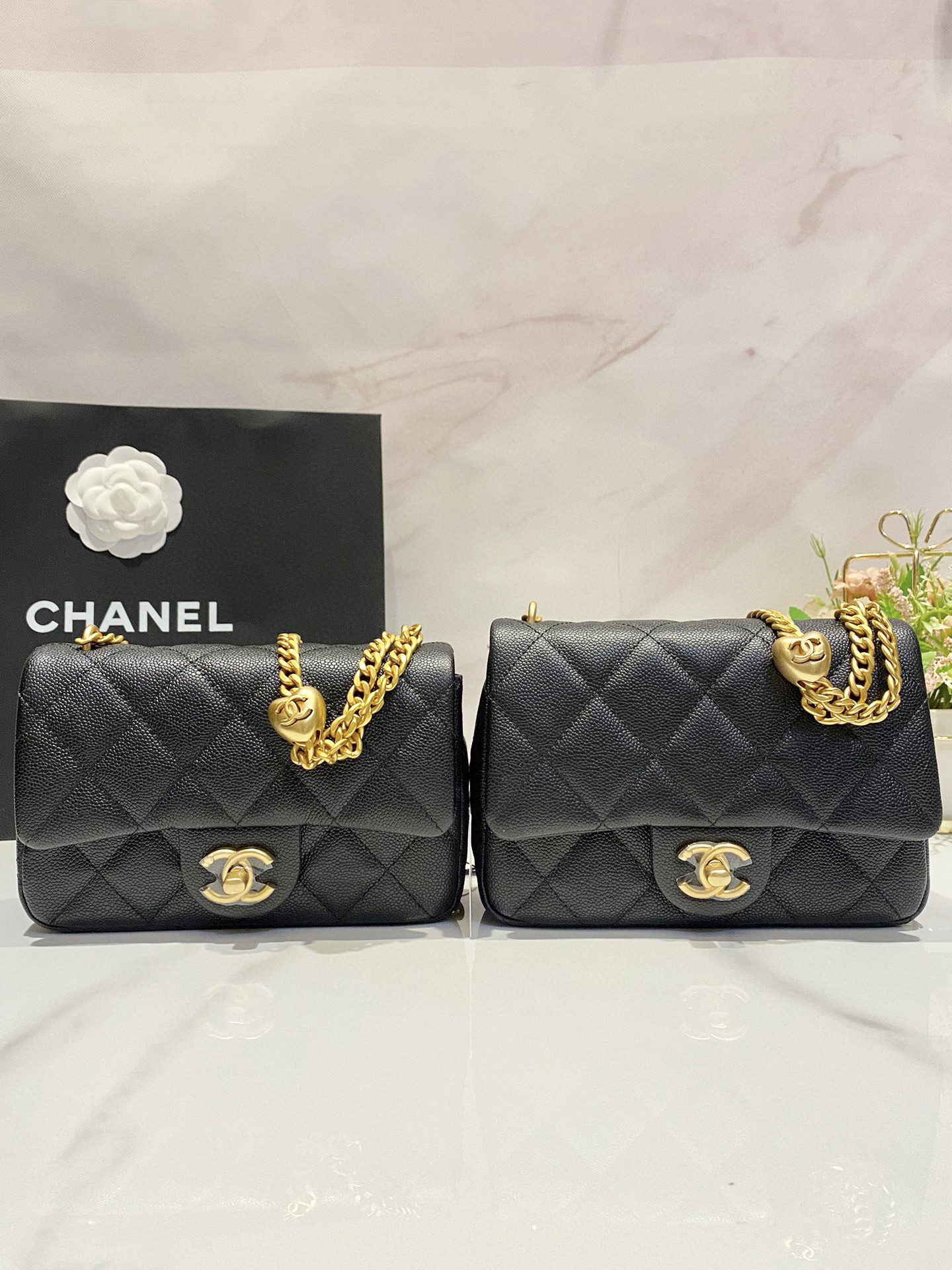10A CHANEL NEW Bag Love Adjustment Buckle Leather CF bag KA888