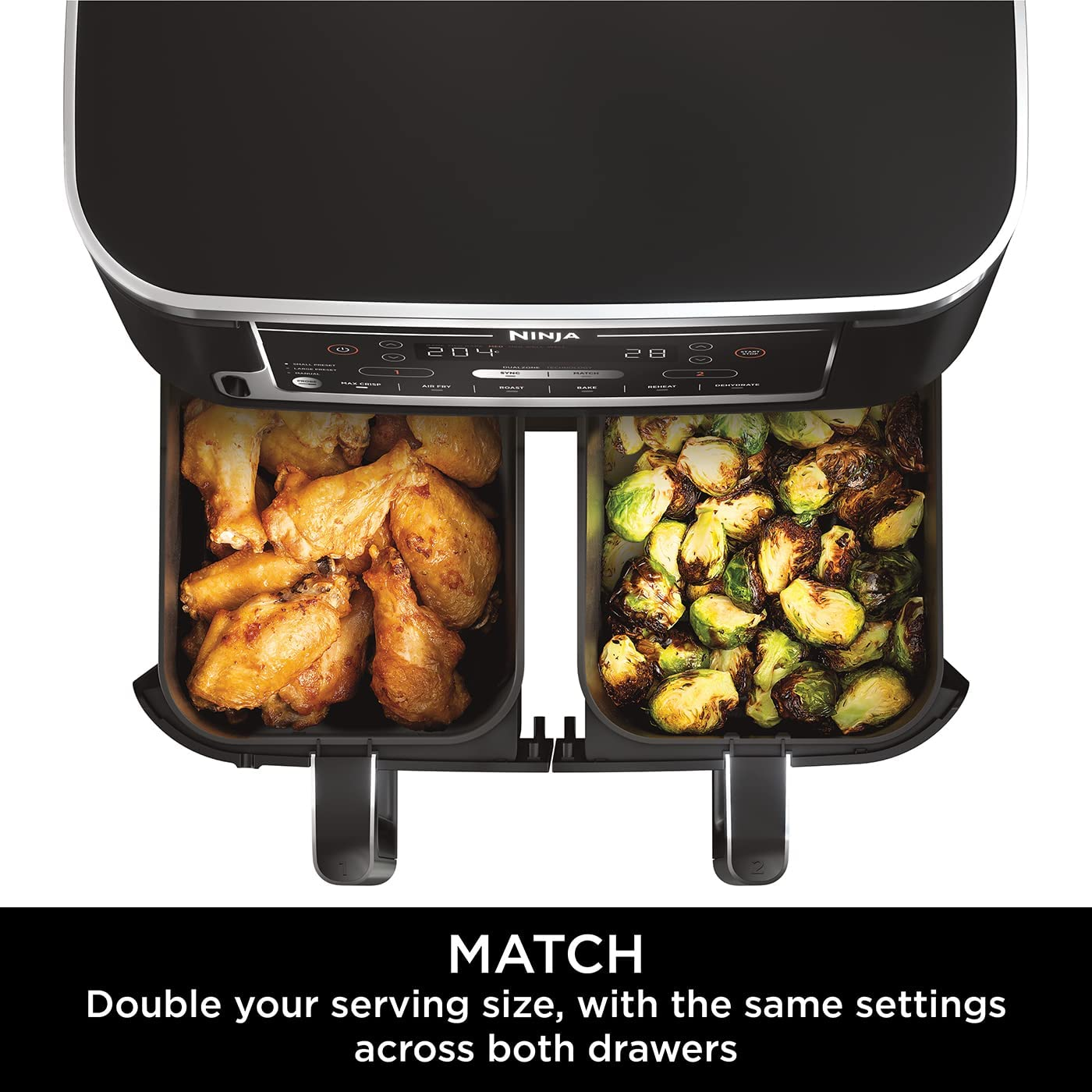 Ninja Foodi MAX Dual Zone Air Fryer [AF451UK] Smart Cook System, 9.5L ...