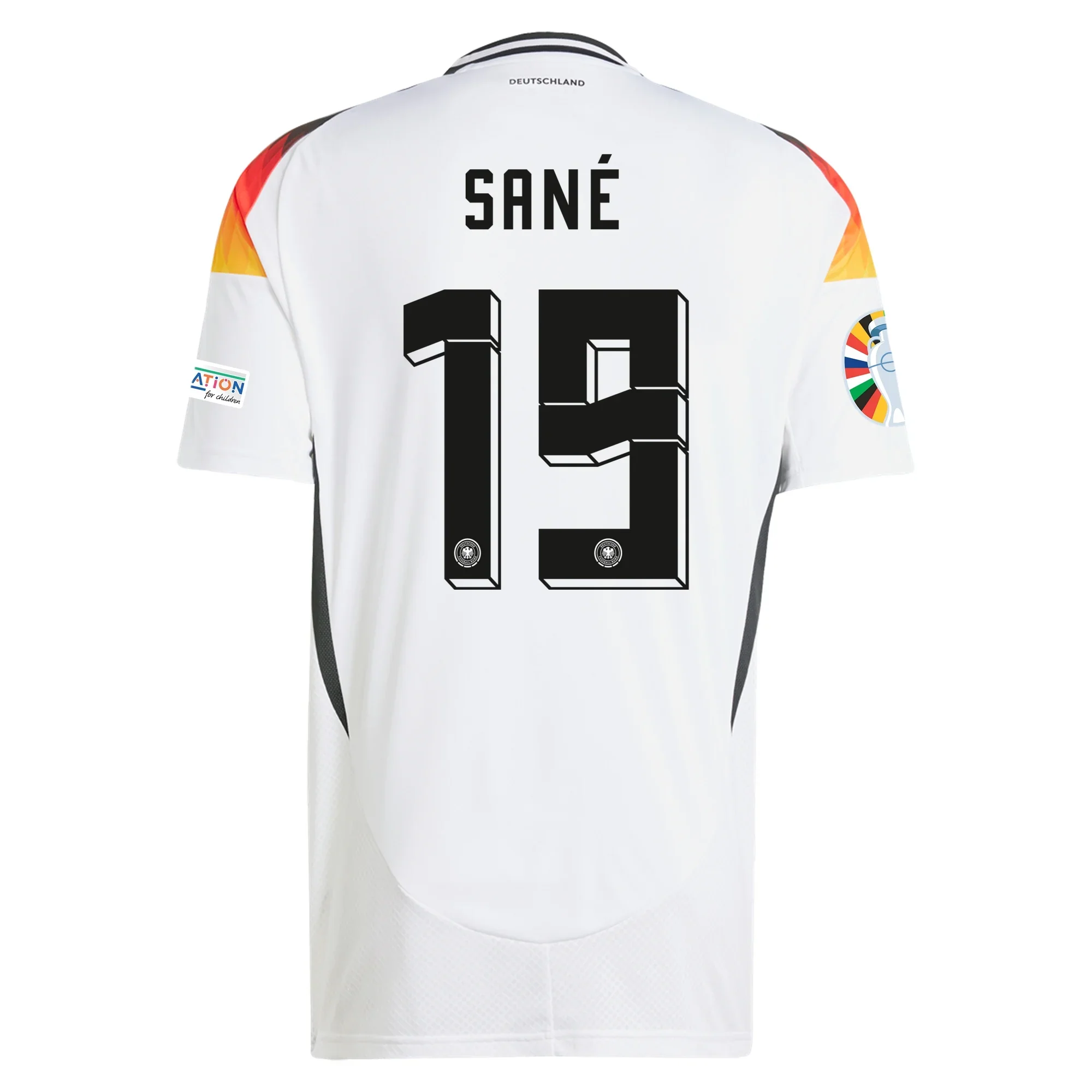 Germany Leroy Sane Home Jersey w/ Euro 2024 Patches 24/25 (White)