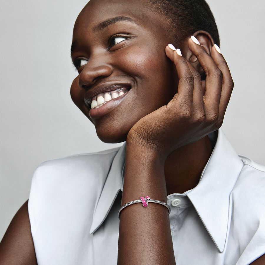 Pink Charm-Bracelet Jewelry Sets For Women Gifts 925 Silver