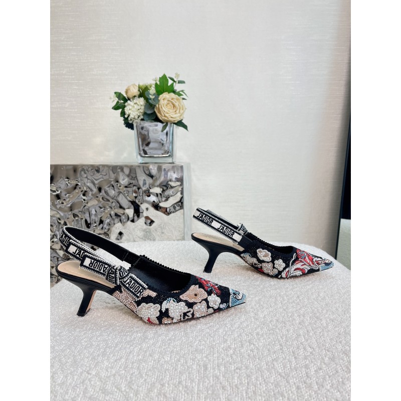 𝐉'𝐀𝐝𝐢𝐨𝐫 |𝟐𝟎𝟐𝟑𝐒𝐒/𝐧𝐞𝐰 Printed embroidered high heels