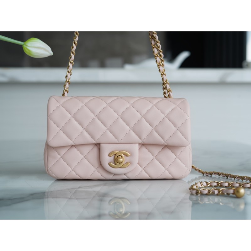 𝗖𝗛𝗔𝗘𝗡𝗟✦ metal ball 𝑴𝒊𝒏𝒊 authentic leather cherry blossom powder