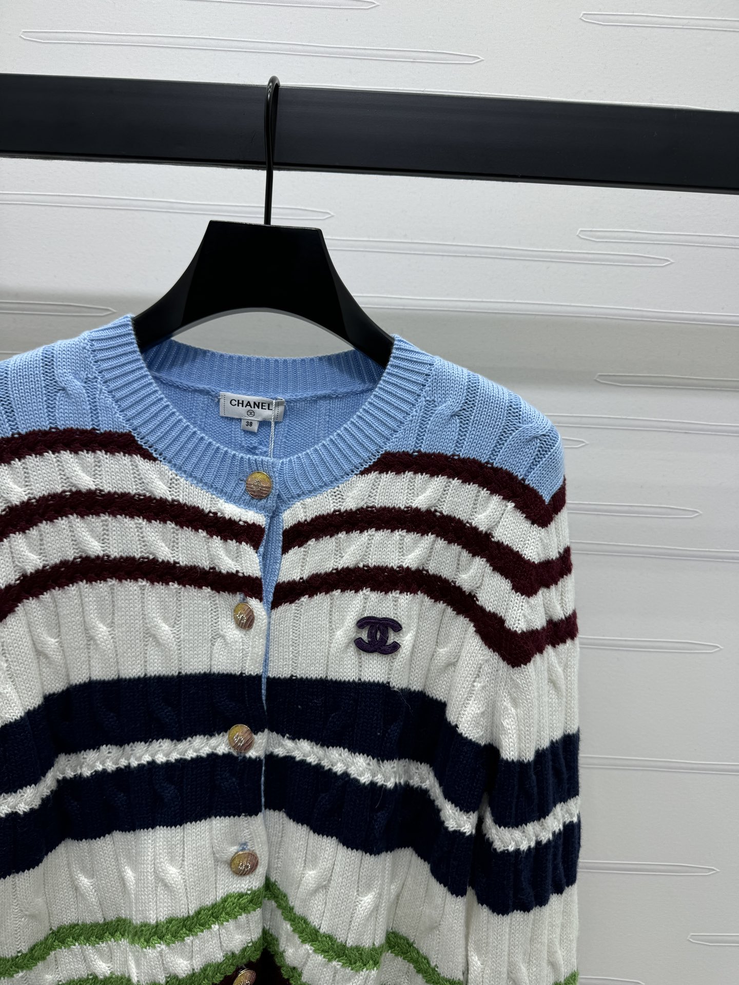 📣New original high-end quality Chanel 2024 autumn and winter latest series! Knitted splicing color cardigan!