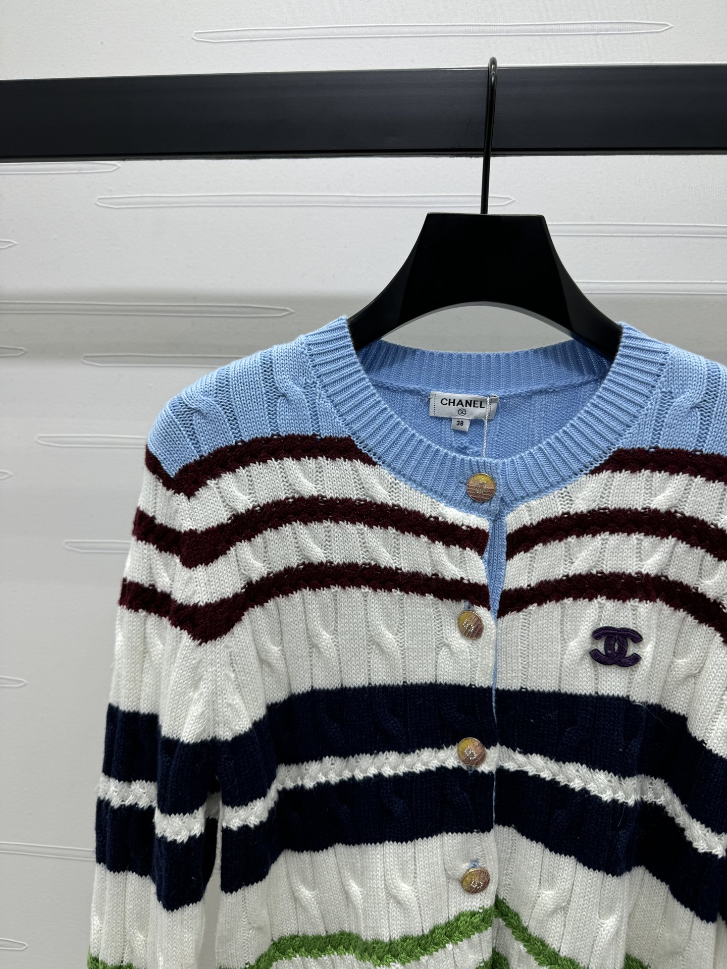 📣New original high-end quality Chanel 2024 autumn and winter latest series! Knitted splicing color cardigan!