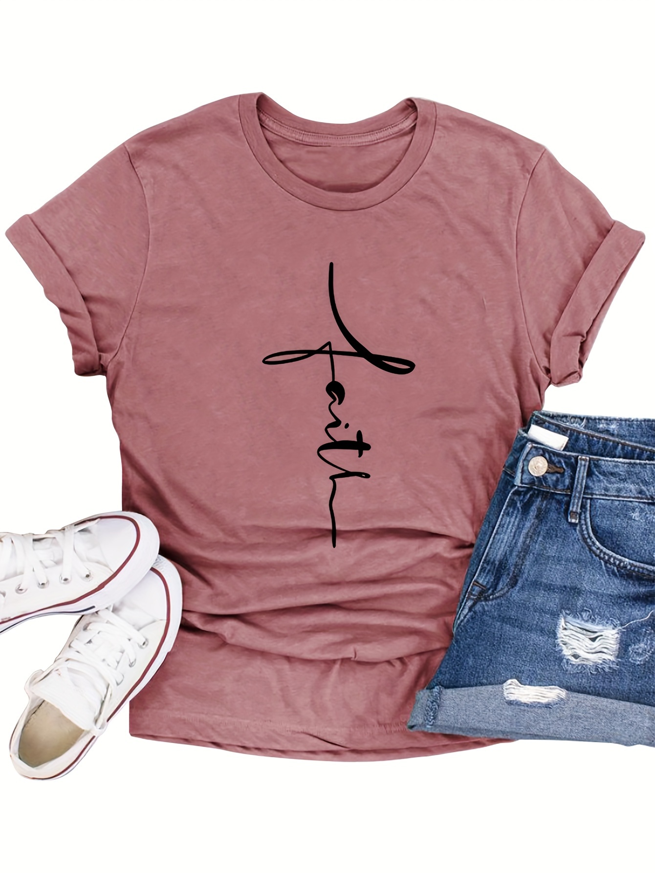 Women's Casual T-shirt, Short Sleeve Running Sports Top, Women's Activewear