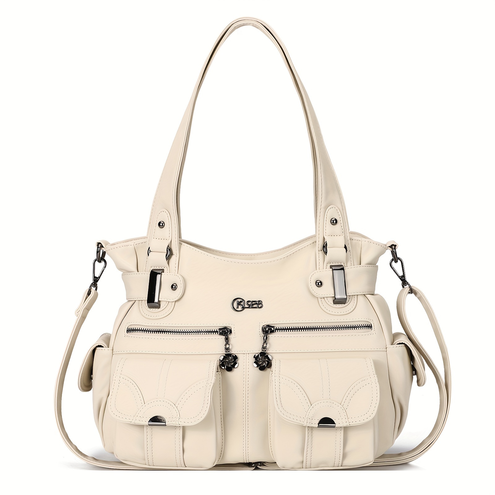 Purses And Handbags For Women Large Hobo Shoulder Bags Soft PU Leather Multi-Pocket Tote Bag