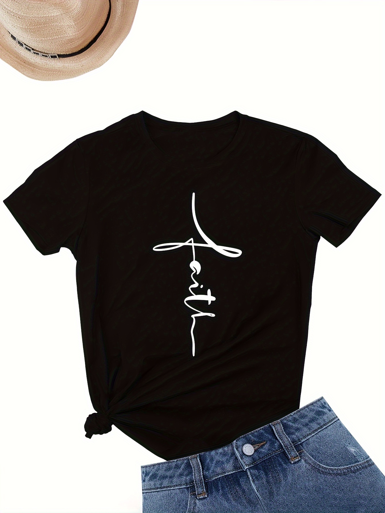 Women's Casual T-shirt, Short Sleeve Running Sports Top, Women's Activewear