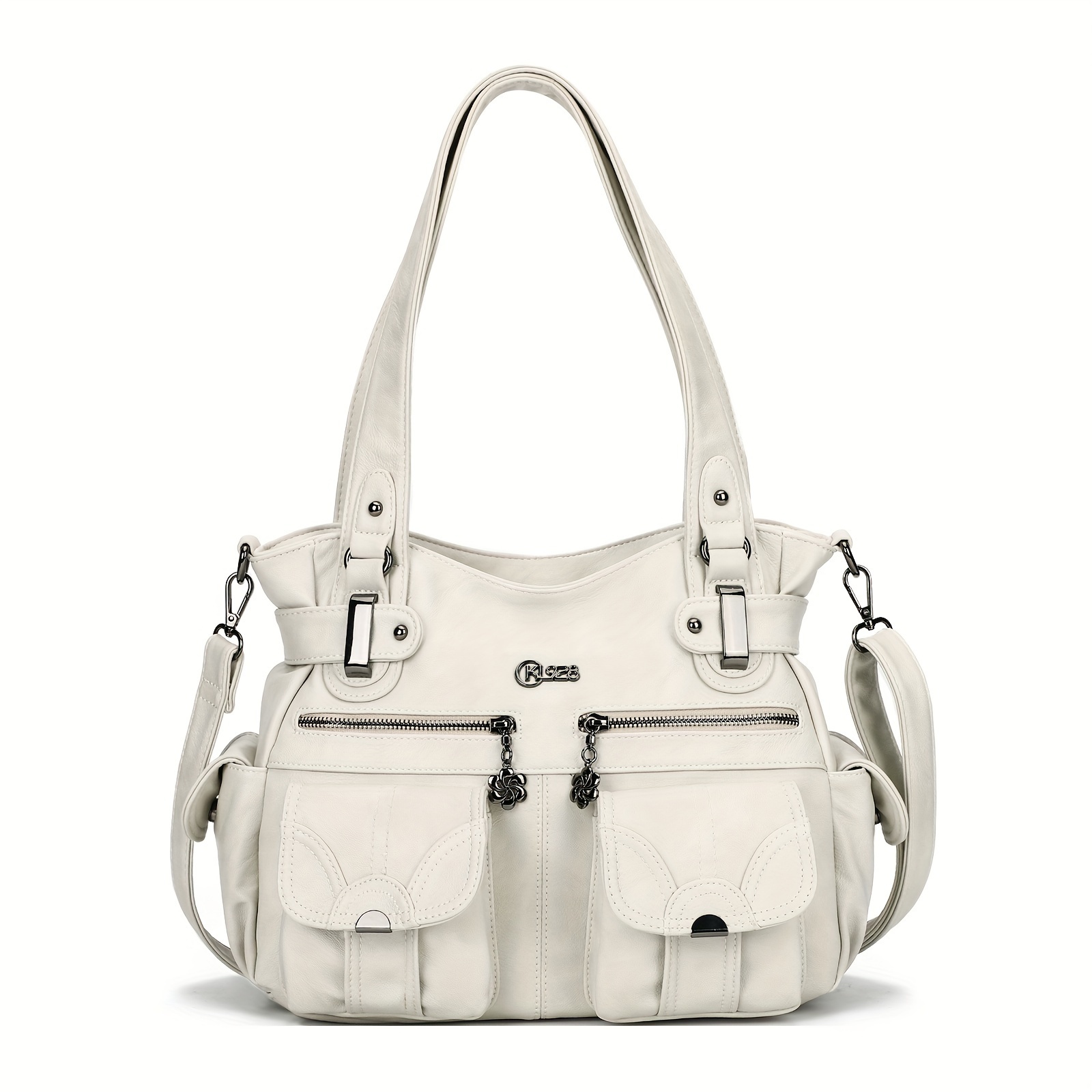 Purses And Handbags For Women Large Hobo Shoulder Bags Soft PU Leather Multi-Pocket Tote Bag