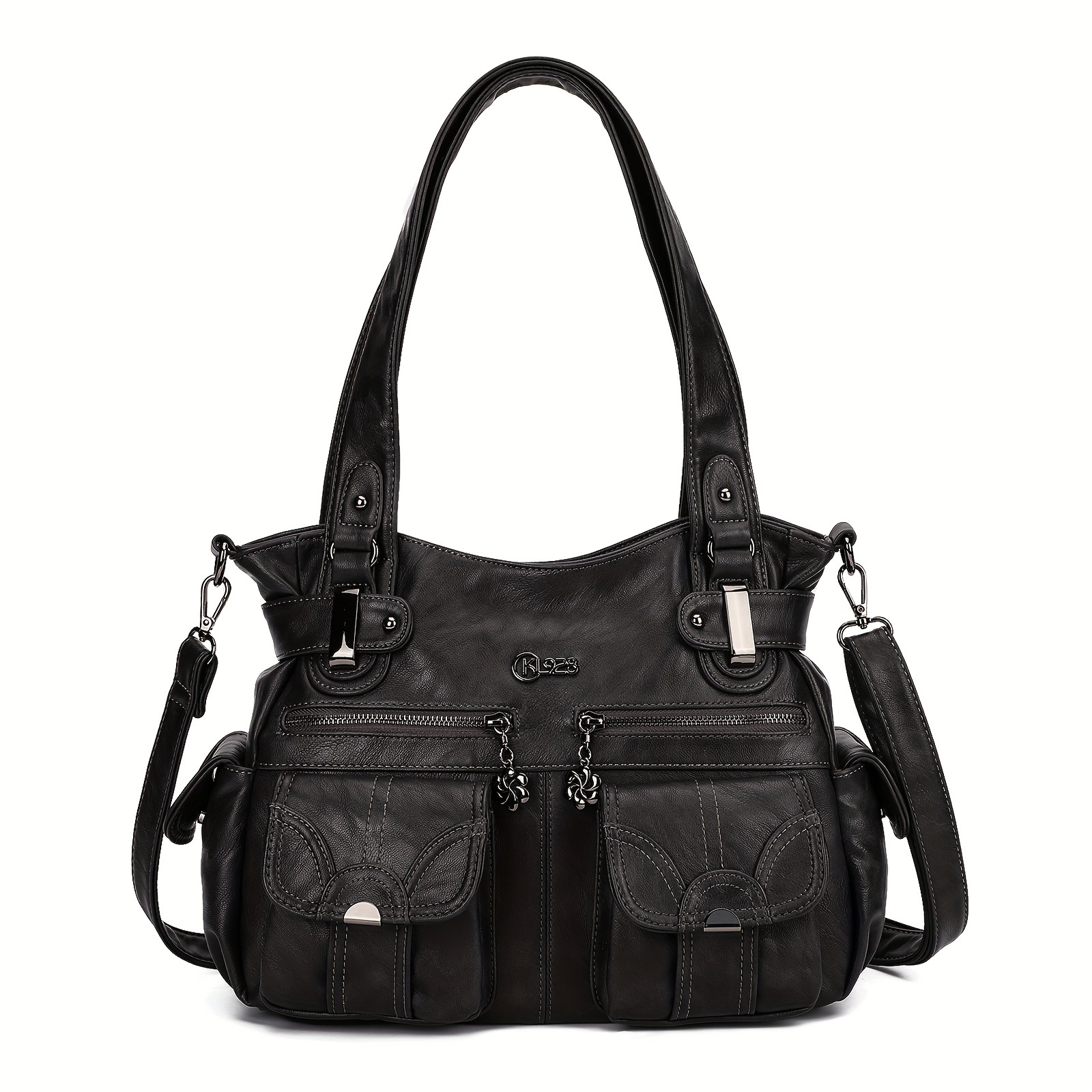 Purses And Handbags For Women Large Hobo Shoulder Bags Soft PU Leather Multi-Pocket Tote Bag